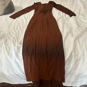 Elegant Brown Maxi Dress